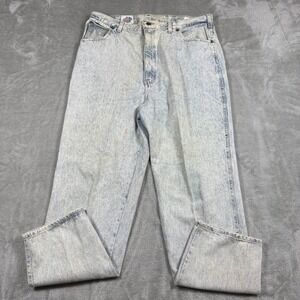 Vintage‎ Mystic Blues Jeans Mens 34x29 Blue Acid Wash Straight 80s 90s USA Denim